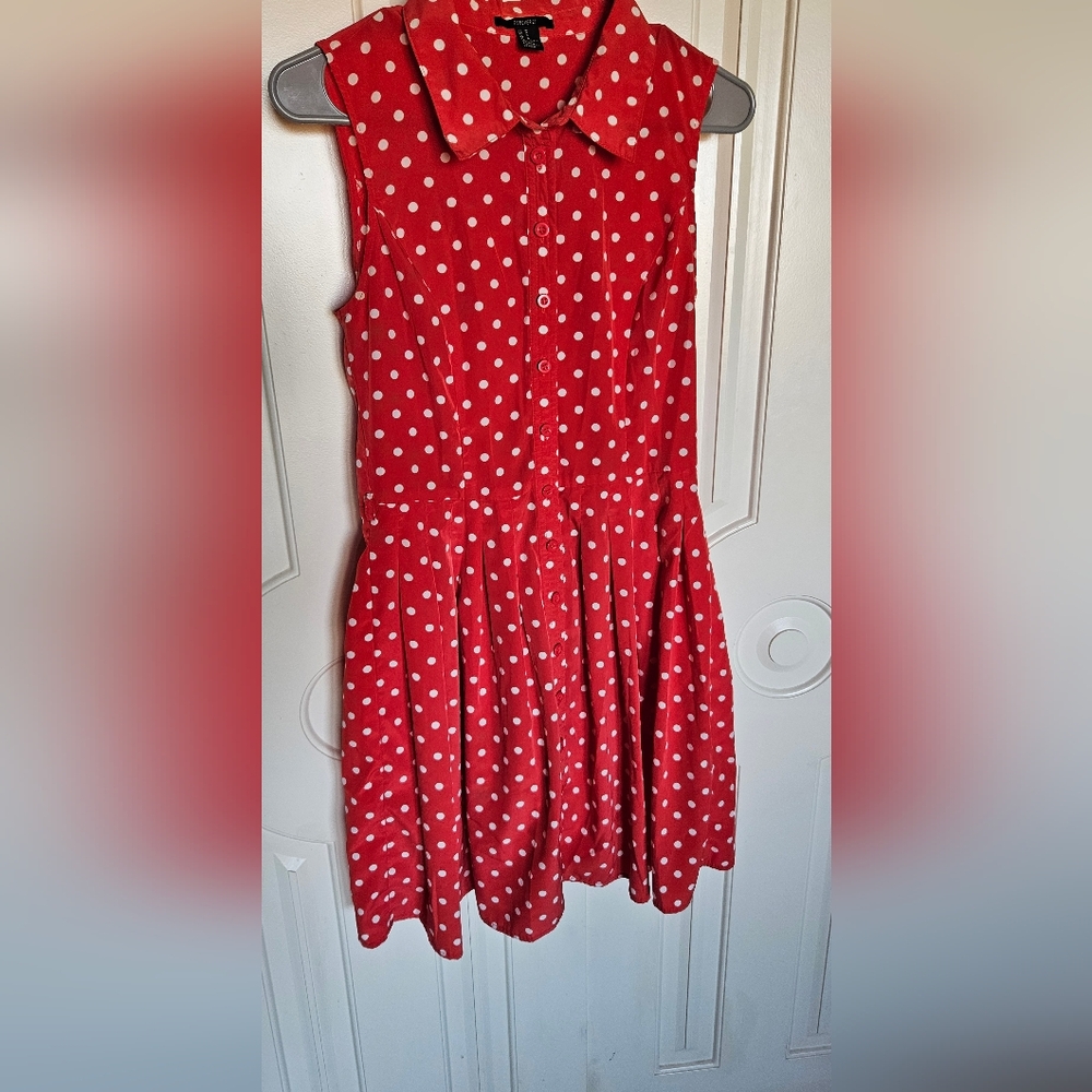 Forever 21 Red Polka Dot Midi Dress
